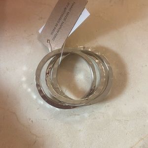 Silver finish napkin rings - set of 8